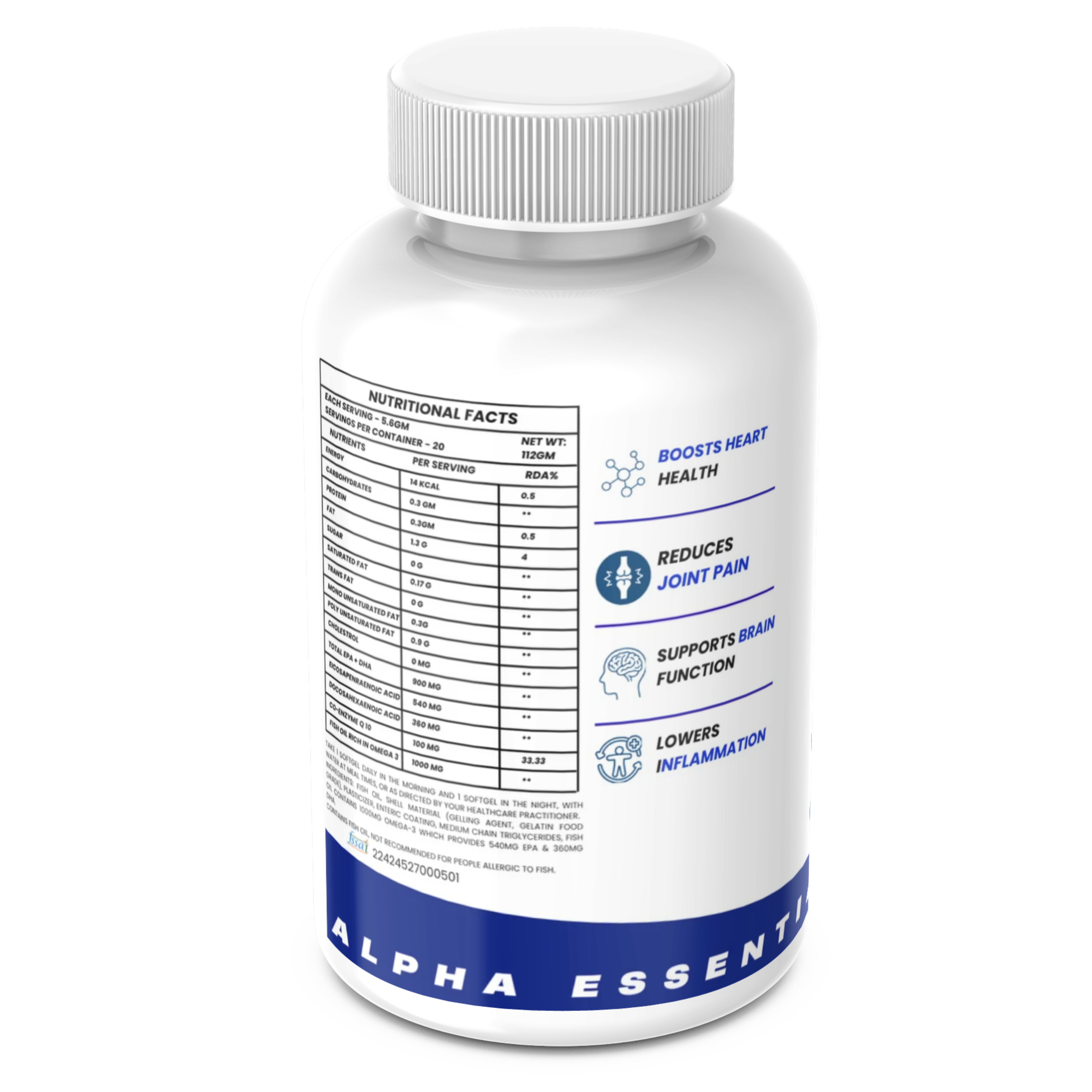 ALPHAM3DS 3x Fish oil + CoQ10 60caps