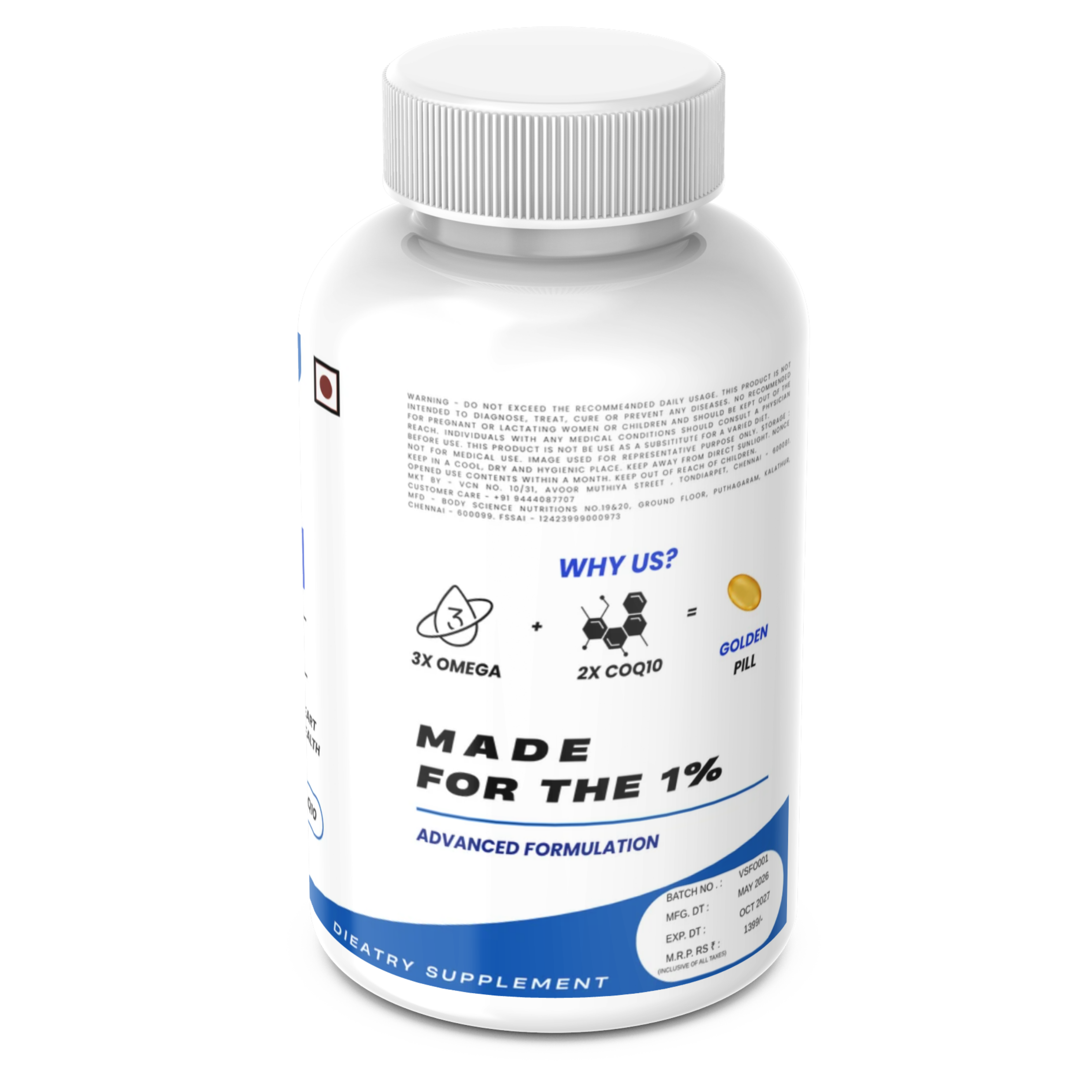 ALPHAM3DS 3x Fish oil + CoQ10 60caps