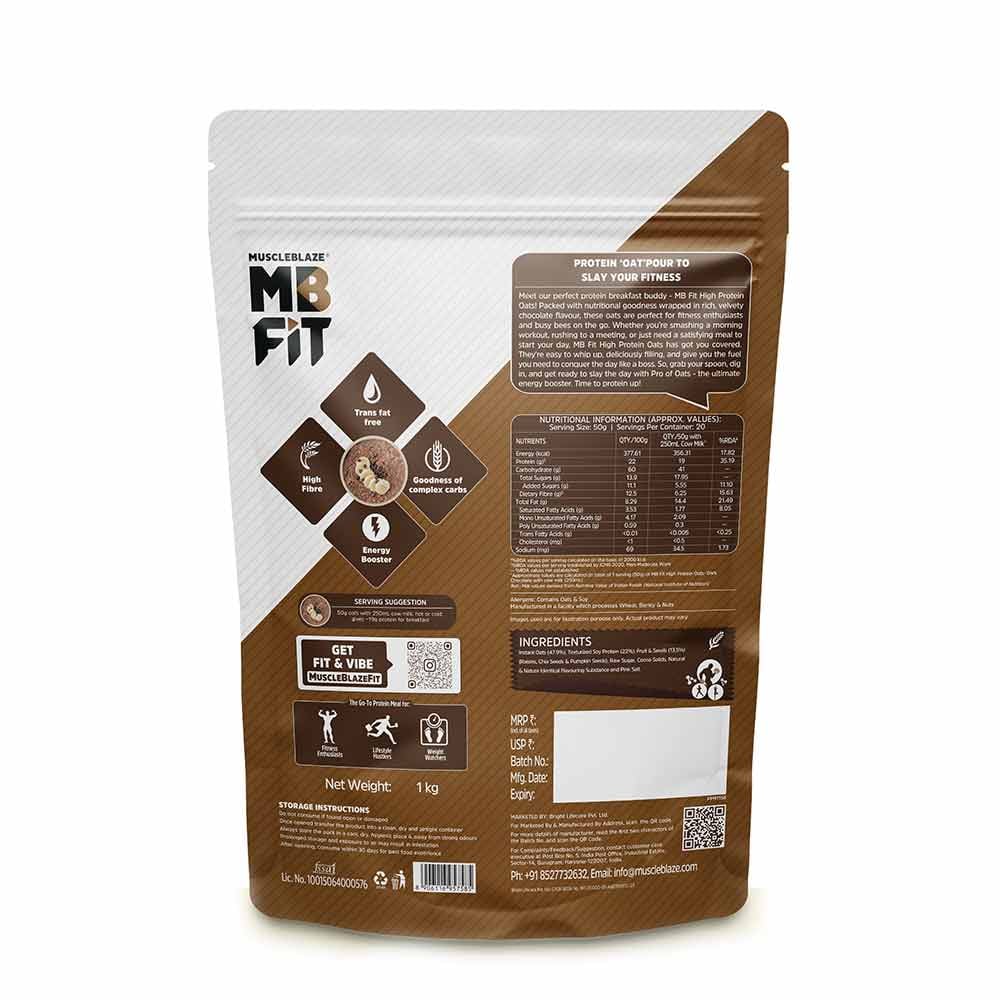 MuscleBlaze High Protein Oats 1kg