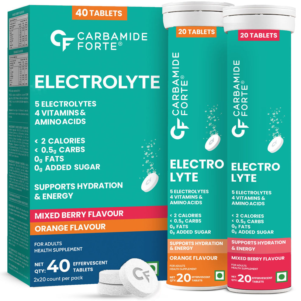 Carbamide Forte Electrolyte Effervescent Tablets for Hydration & Energy – No Sugar