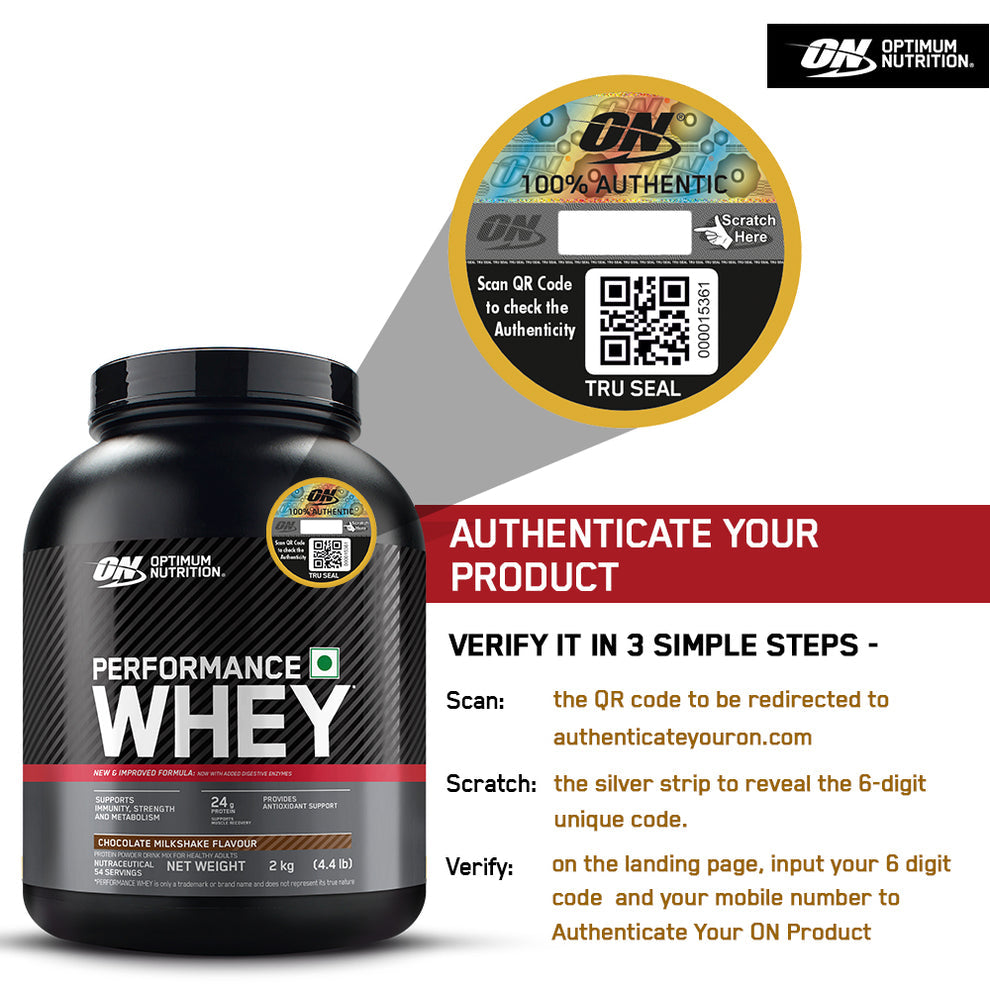 ON Performance Whey Protein Powder 2kgs | Chocolate