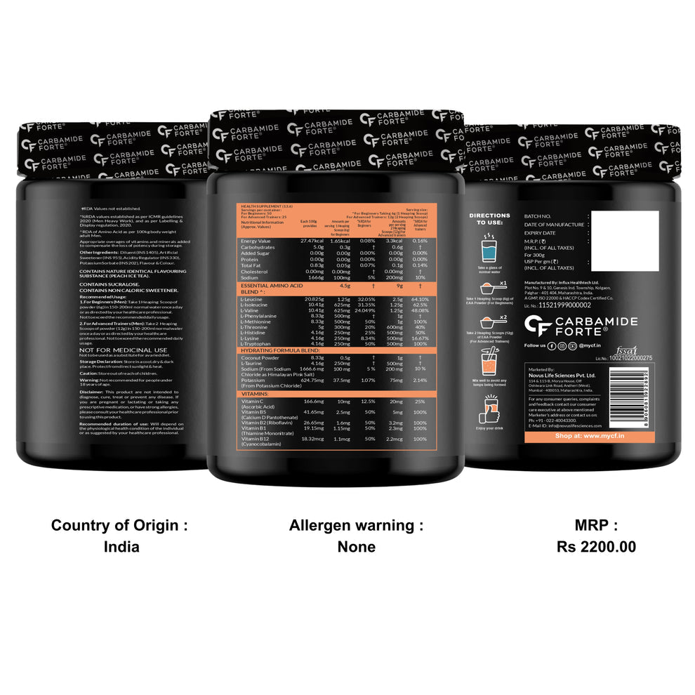 Crabamide Forte Essential Amino Acids (EAA) – 300 g Powder