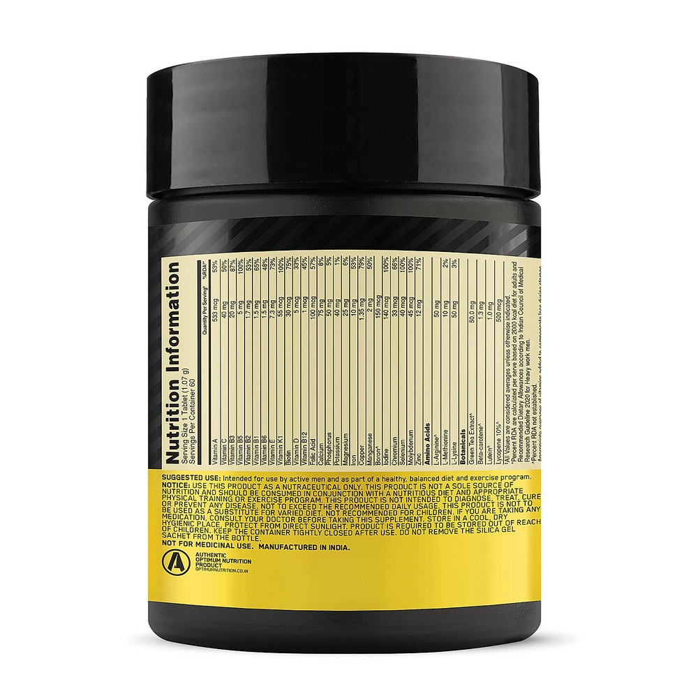ON Multivitamin for MEN- 60 Tablets, 26 Vitamins & Minerals, Amino Acids & Anti-Oxidants