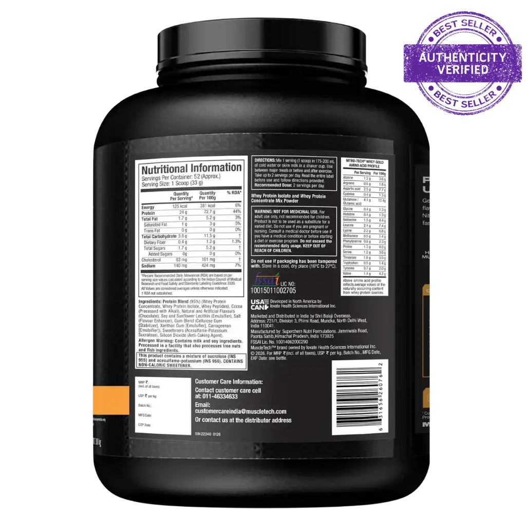 Muscletech™ Nitro-Tech™ Whey Gold | 1.72kgs