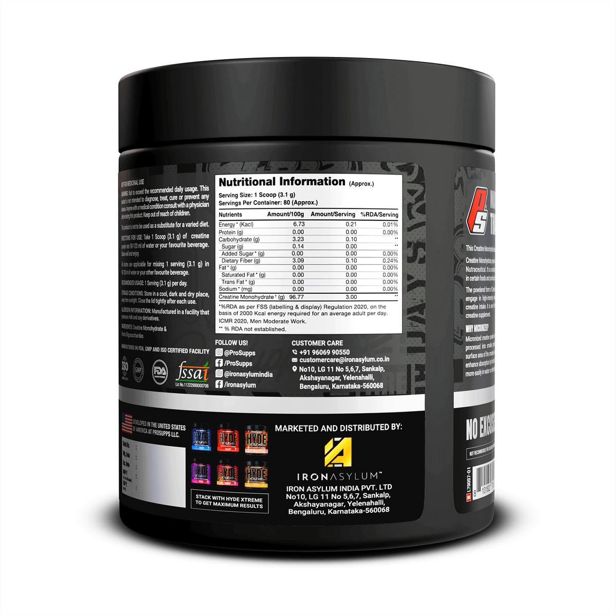 Prosupps Creatine Monohydrate | Muscle Strength, Power & Performance Support