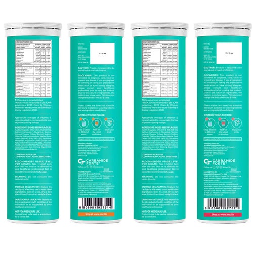 Carbamide Forte Electrolyte Effervescent Tablets for Hydration & Energy – No Sugar