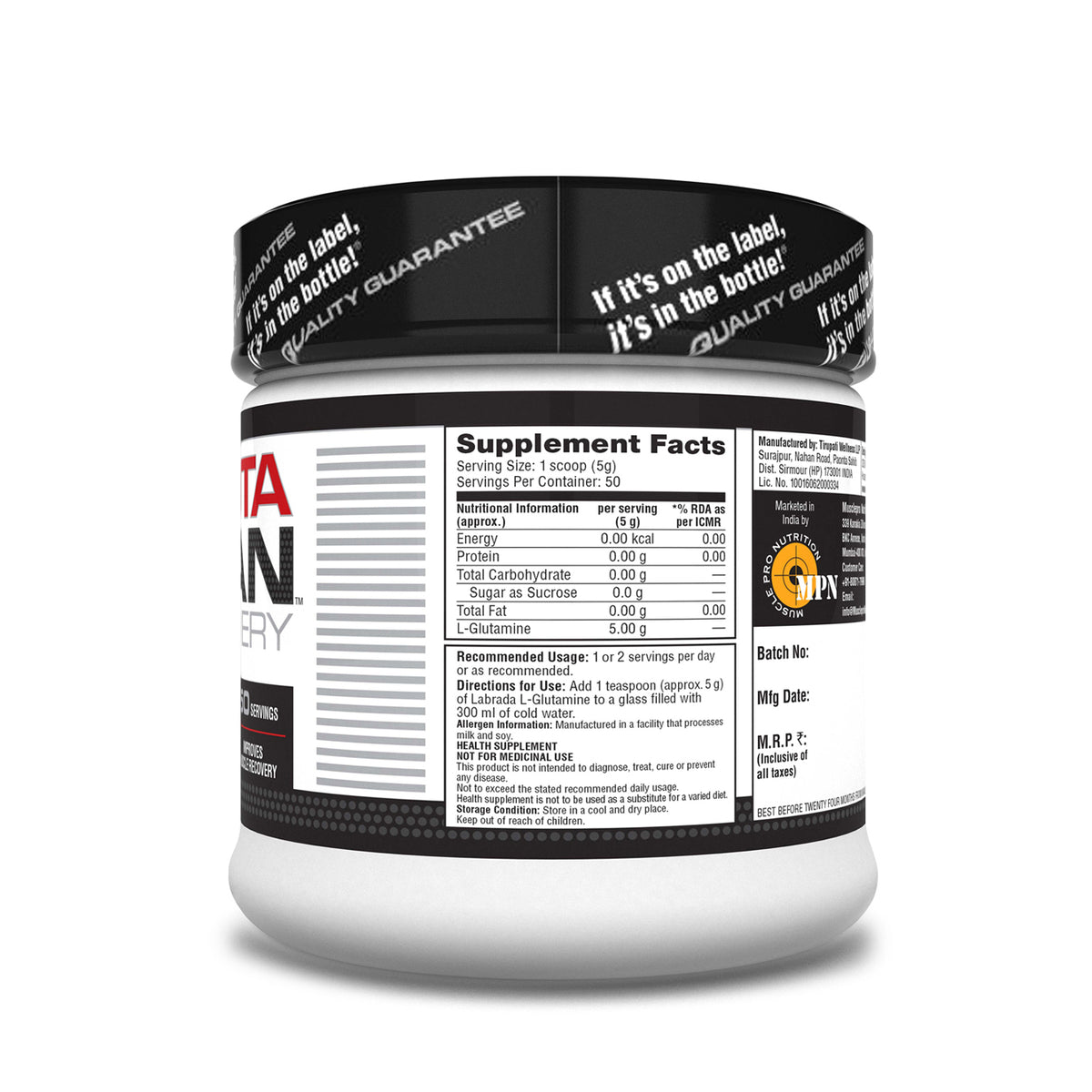 Labrada Glutalean recovery - L-glutamine powder 250g