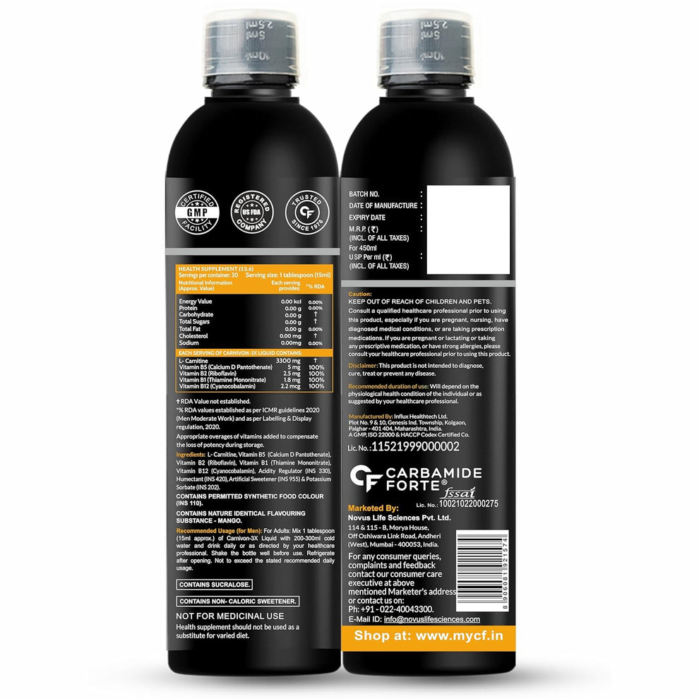 Carbamide Forte L-Carnitine Liquid 3300 mg