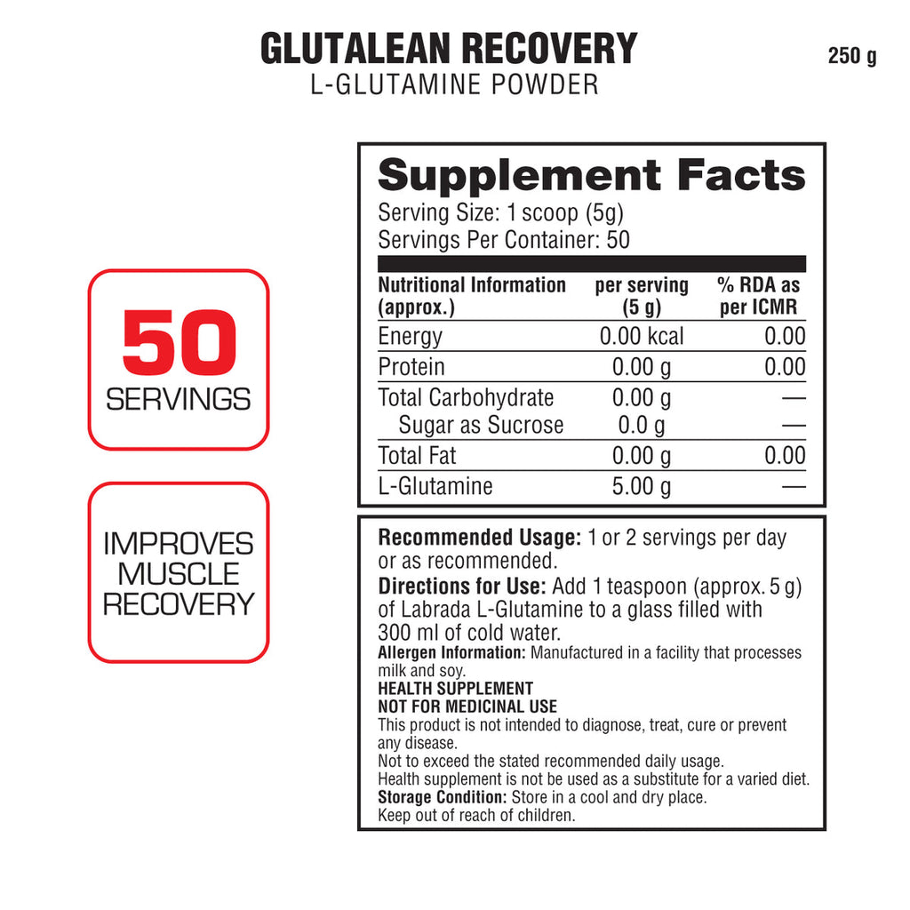 Labrada Glutalean recovery - L-glutamine powder 250g