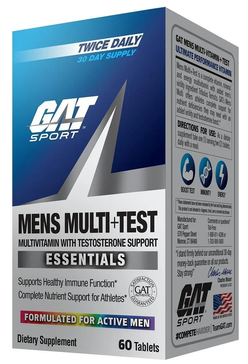 GATSPORTS MENS MULTI+TEST VITAMIN - 60tab