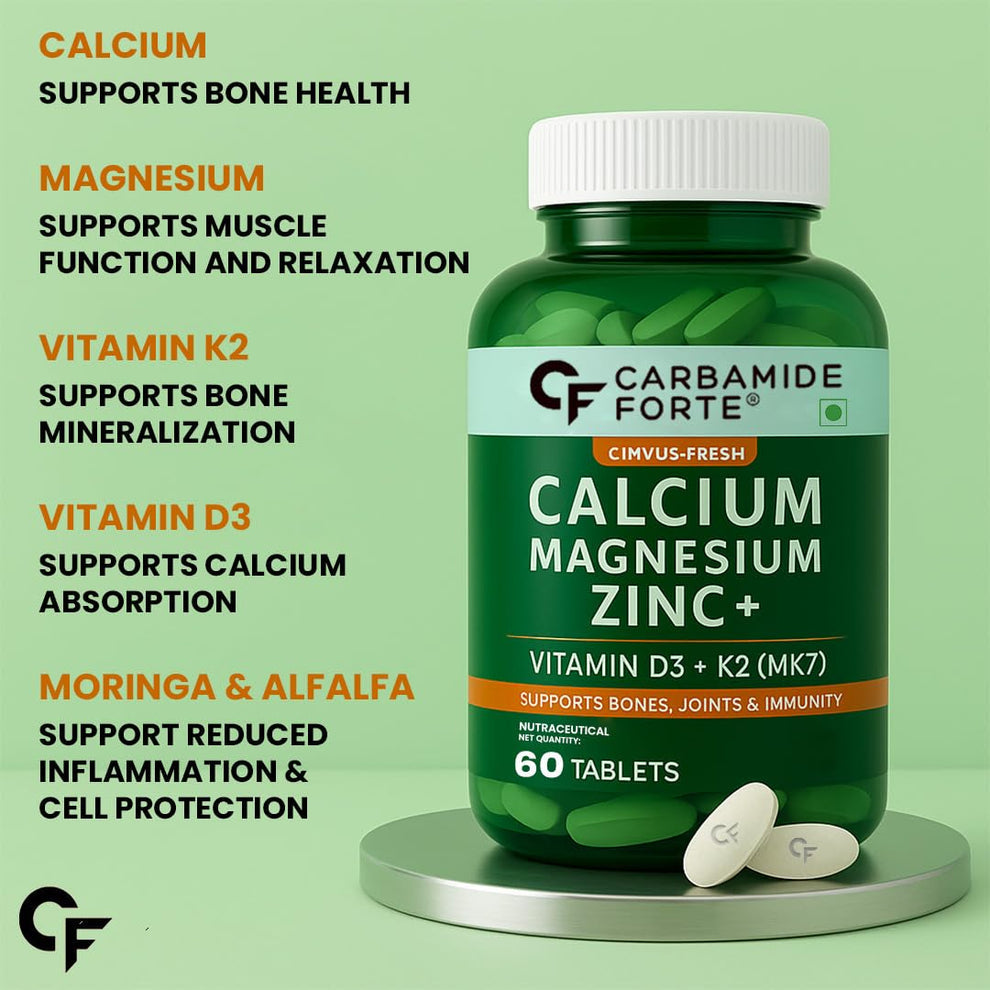 Carbamide Forte Calcium Magnesium Zinc Tablets – For Bone & Joint Support (60 Tablets)