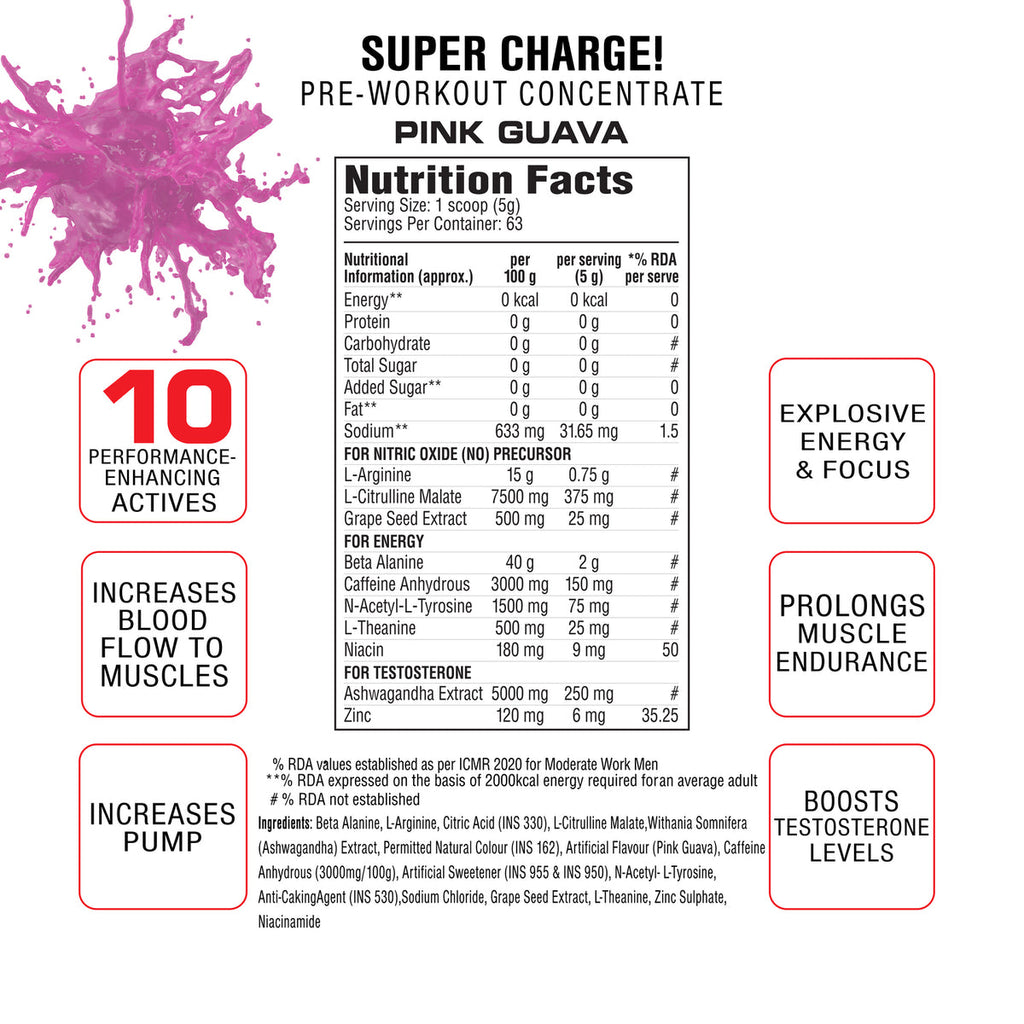 Labrada Super charge Pre-workout 315g