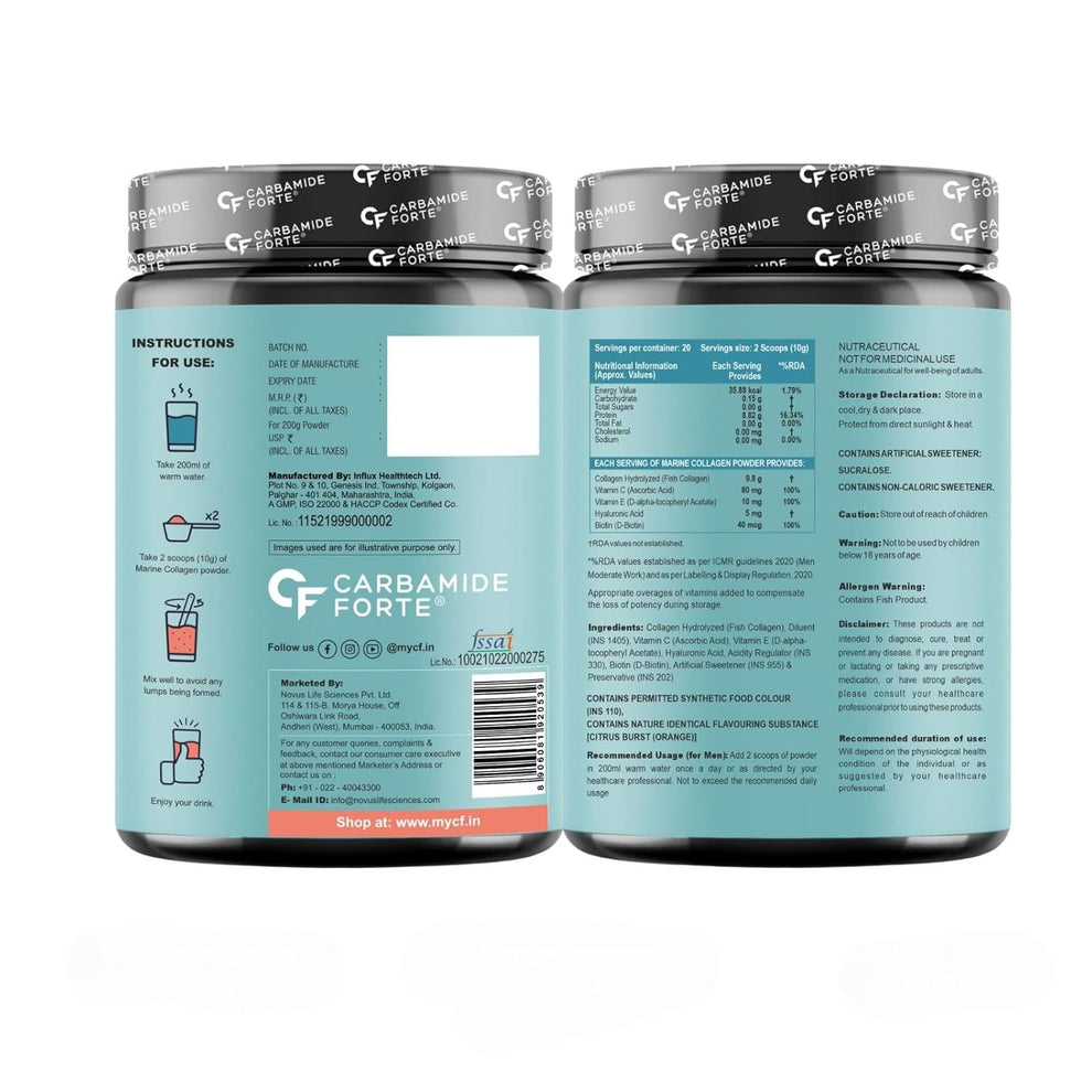 Crabamide Forte Marine Collagen Powder – Type 1 Hydrolyzed Peptides for Skin & Hair