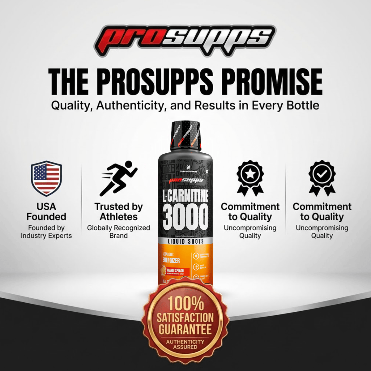 Prosupps L-Carnitine Liquid 3000mg | Fat Metabolism & Energy Support Formula