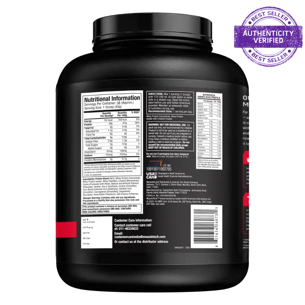 Muscletech™ Nitro-Tech™ Whey Protein 4lbs