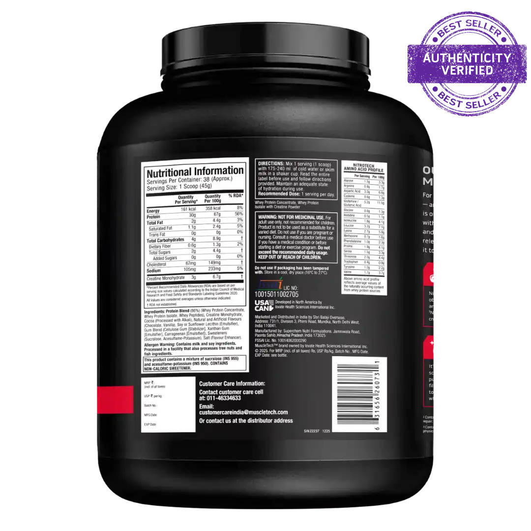 Muscletech™ Nitro-Tech™ Whey Protein 4lbs
