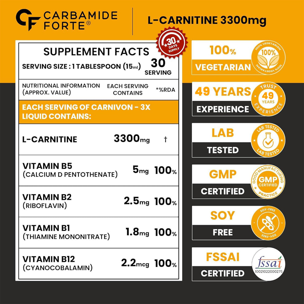 Carbamide Forte L-Carnitine Liquid 3300 mg